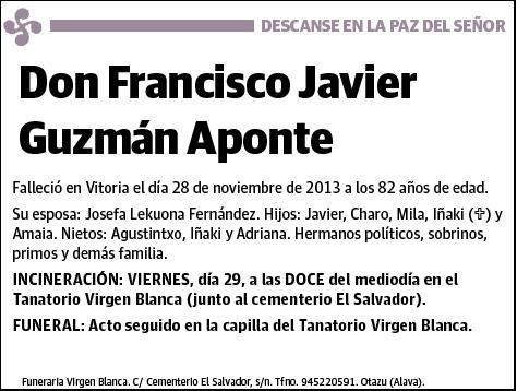 GUZMAN APONTE,FRANCISCO JAVIER