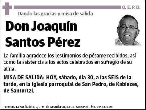 SANTOS PEREZ,JOAQUIN