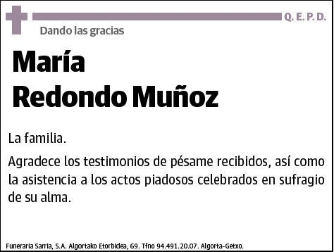 REDONDO MUÑOZ,MARIA