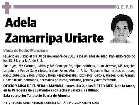 ZAMARRIPA URIARTE,ADELA