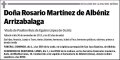 MARTINEZ DE ALBENIZ ARRIZABALAGA,ROSARIO