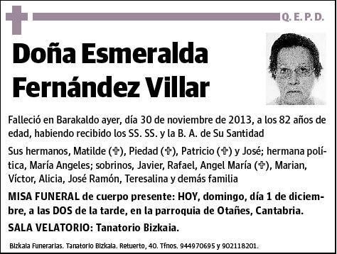 FERNANDEZ VILLAR,ESMERALDA