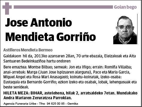 MENDIETA GORRIÑO,JOSE ANTONIO