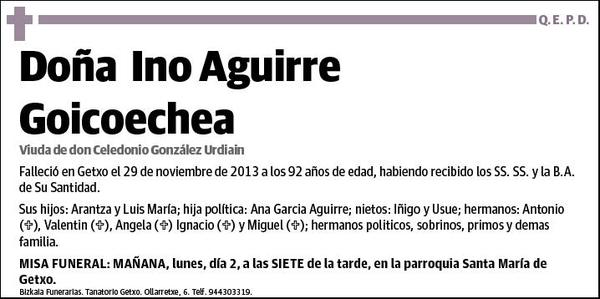 AGUIRRE GOICOECHEA,INO