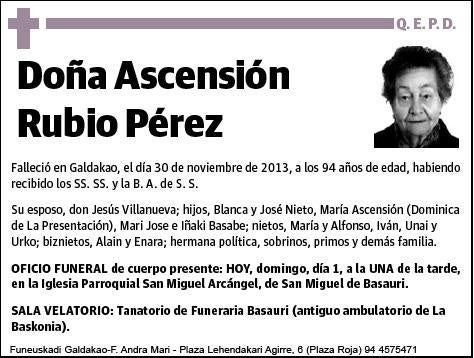 RUBIO PEREZ,ASCENSION