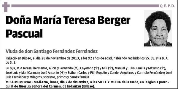 BERGER PASCUAL,MARIA TERESA