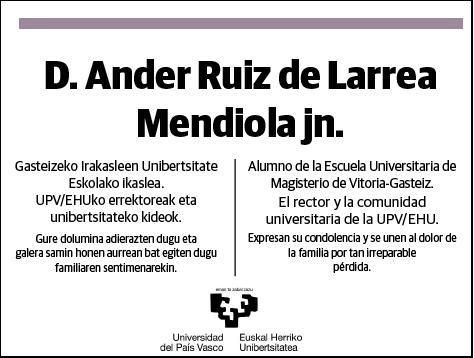 RUIZ DE LARREA MENDIOLA,ANDER