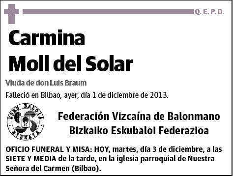 MOLL DEL SOLAR,CARMINA