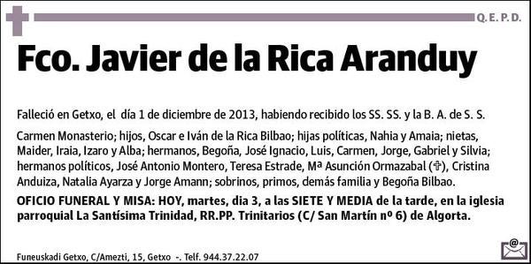 DE LA RICA ARANDUY,FCO. JAVIER