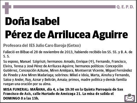 PÉREZ DE ARRILUCEA AGUIRRE,ISABEL