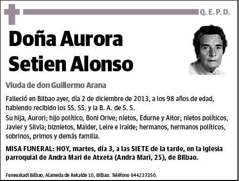 SETIEN ALONSO,AURORA