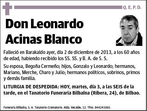 ACINAS BLANCO,LEONARDO