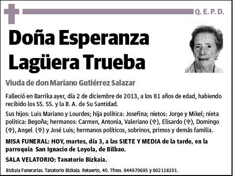 LAGÜERA TRUEBA,ESPERANZA