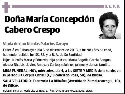 CABERO CRESPO,MARIA CONCEPCION