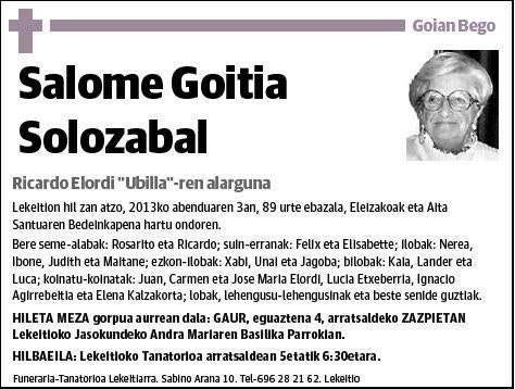 GOITIA SOLOZABAL,SALOME