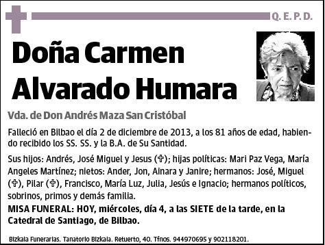 ALVARADO HUMARA,CARMEN