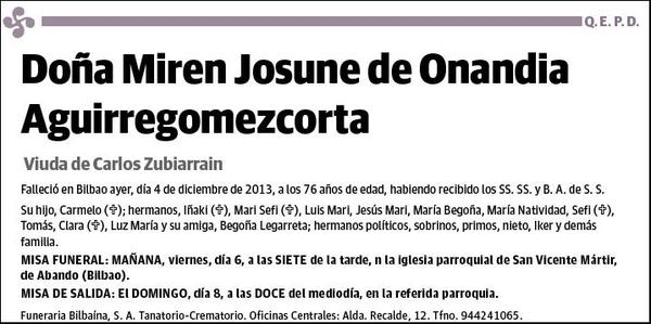 DE ONANDIA AGUIRREGOMEZCORTA,MIREN JOSUNE