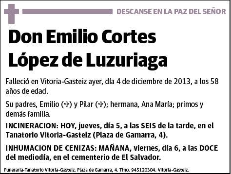 CORTES LOPEZ DE LUZURIAGA,EMILIO