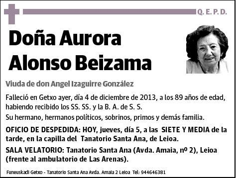 ALONSO BEIZAMA,AURORA