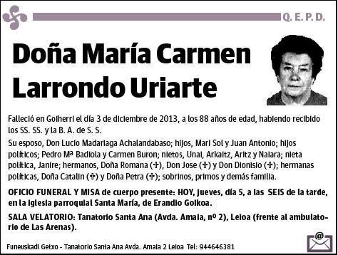 LARRONDO URIARTE,MARIA CARMEN