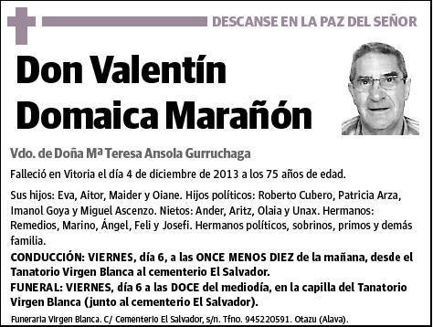 DOMAICA MARAÑON,VALENTIN