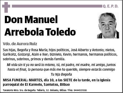 ARREBOLA TOLEDO,MANUEL