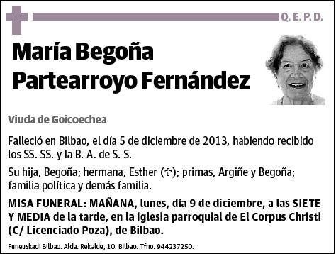 PARTEARROYO FERNANDEZ,MARIA BEGOÑA