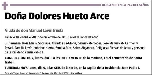 HUETO ARCE,DOLORES