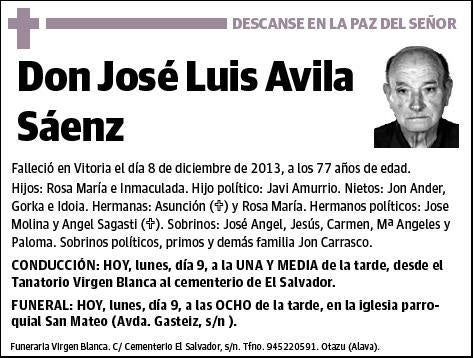 AVILA SAENZ,JOSE LUIS