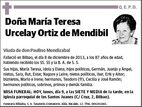 URCELAY ORTIZ DE MENDIBIL,MARIA TERESA