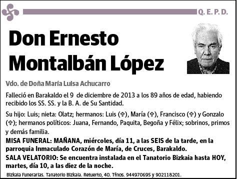 MONTALBAN LOPEZ,ERNESTO