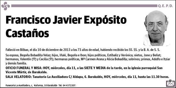 EXPOSITO CASTAÑOS,FRANCISCO JAVIER