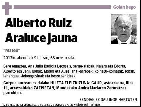 RUIZ ARALUCE,ALBERTO