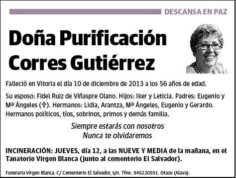 CORRES GUTIERREZ,PURIFICACION