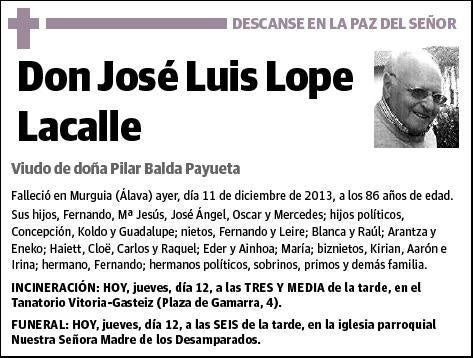 LOPE LACALLE,JOSE LUIS