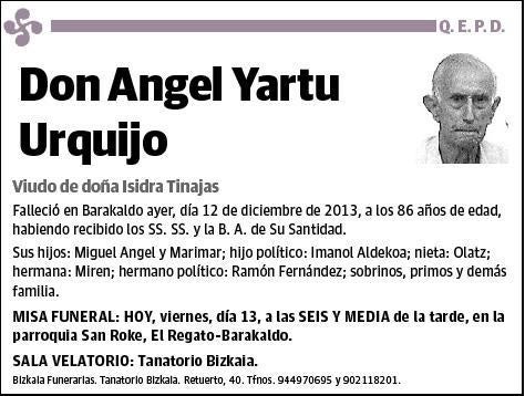 YARTU URQUIJO,ANGEL