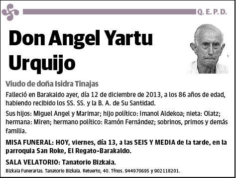 YARTU URQUIJO,ANGEL