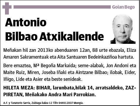 BILBAO ATXIKALLENDE,ANTONIO