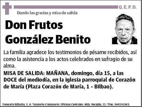 GONZALEZ BENITO,FRUTOS