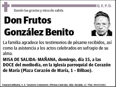 GONZALEZ BENITO,FRUTOS