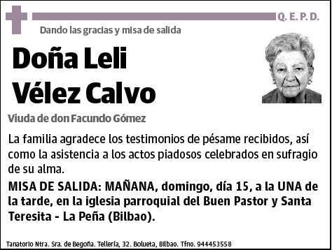 VELEZ CALVO,LELI