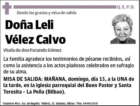 VELEZ CALVO,LELI