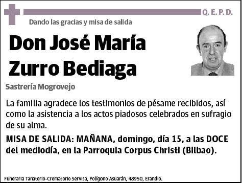 ZURRO BEDIAGA,JOSE MARIA