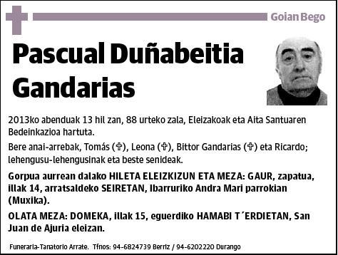 DUÑABEITIA GANDARIAS,PASCUAL