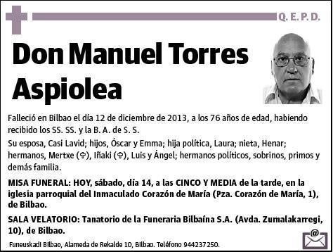 TORRES ASPIOLEA,MANUEL