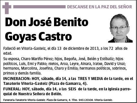 GOYAS CASTRO,JOSE BENITO