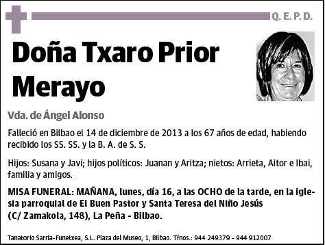 PRIOR MERAYO,TXARO