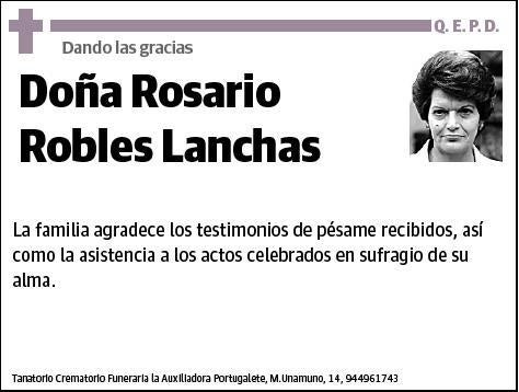 ROBLES LANCHAS,ROSARIO