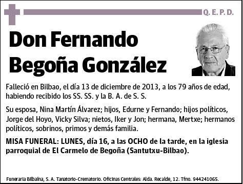 BEGOÑA GONZALEZ,FERNANDO