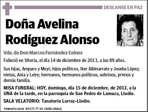 RODRIGUEZ ALONSO,AVELINA